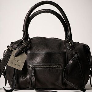 Free People Black Emerson Tote Bag